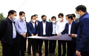 Bí thư Tỉnh ủy Bùi Minh Châu kiểm tra các công trình, dự án trọng điểm trên địa bàn tỉnh