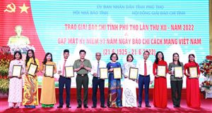 Trung tâm VHTTDL & TT Thanh Thuỷ đạt giải C - Giải báo chí tỉnh Phú Thọ lần thứ XII - năm 2022