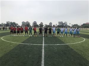 Thị trấn Thanh Thủy và Hoàng Xá giành quyền vào trận chung kết môn bóng đá nam 7 người tại Đại hội TDTT huyện