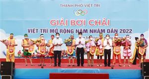 Đội chải huyện Thanh Thủy giành giải Ba tại Giải Bơi chải thành phố Việt Trì mở rộng năm 2022
