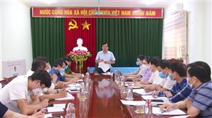 Bí thư Huyện ủy Nguyễn Minh Tường chỉ đạo công tác giải phóng mặt bằng dự án Trung tâm hội nghị quốc tế Wyndham Thanh Thủy