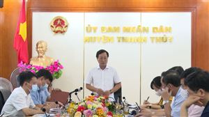 Đồng chí Chủ tịch UBND tỉnh Bùi Văn Quang làm việc với huyện Thanh Thủy về các dự án trọng điểm trên địa bàn huyện 