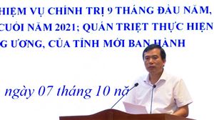 BCH Đảng bộ huyện Thanh Thủy sơ kết tình hình thực hiện nhiệm vụ 9 tháng đầu năm 2021