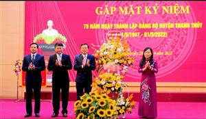 BCH Đảng bộ huyện Thanh Thủy gặp mặt kỷ niệm 75 năm thành lập Đảng bộ