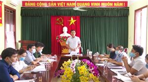 Đồng chí Phó Bí thư Thường trực Huyện ủy làm việc với Ban Thường vụ Đảng ủy xã Đào Xá